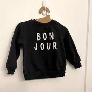 Indigo baby 18-24 month “Bonjour” sweater
